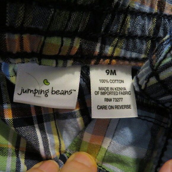 Baby Plaid Alligator Crocodile 2pc shirt & shorts 9mts 100% cotton embroidered - Picture 5 of 8